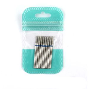 10 Pcs Diamond Nail Boren Set Frees Regenboog Nail Bit Borstel Voor Manicure Eletric Machine Burr Gereedschap
