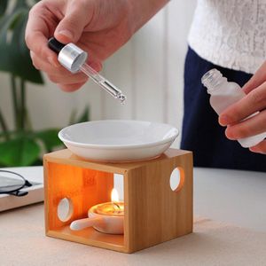 Lber Kaars Aromatherapie Oven Bamboe Wierookbrander Slapen Thuis Romantische Olie Kaarsen Houder Slaapkamer Lamp Schoonheid Geur