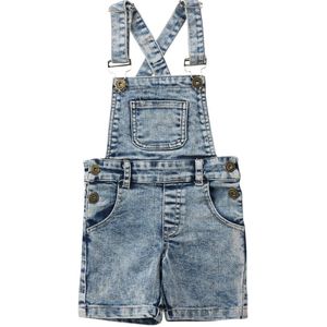 Zomer Demin Romper Casual Boutique Kids Baby Jongens Meisje Unisex Deinm Broek Knop Overalls Outfits Kleding