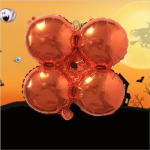 50 stuks Halloween Klavertje Vier Hart Ster Ballonnen Halloween Decoraties Folie Helium Ballon Opblaasbare Speelgoed Feestartikelen