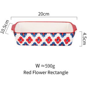 Mdzf Sweethome Keramische Ovenschaal Roosteren Lasagne Pan Rechthoekige Schotel Bakvormen Pan Met Handvat Oven Keuken Bakken Tool