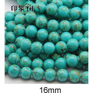 EEN TOP Natuurlijke Turquoise e Losse Kralen 4/6/8/10/12/14/16MM Groen Turquoise e Energie Steen Healing Power Fit DIY Sieraden Maken 1809