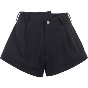 Beyouare Geplooide Casual Koord Shorts Zomer Vrouwen Zakken Streetwear Mini Shorts Vrouwelijke Elegante Elastische Taille Shorts