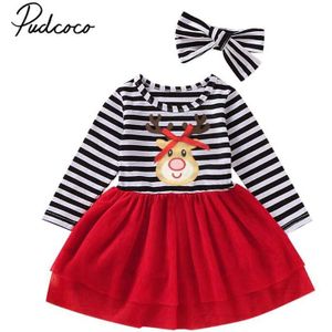 Baby Lente Herfst Kleding Kerst Xmas Baby Meisjes Kids Zus Kant Romper Jurk Party Jurken Lange Mouwen Kostuum 1-6T