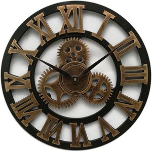3D Retro Gear Wandklok Wandklo Goedkope Wandklokken Vintage Horloge Reloj De Pared Grote Decoracion Antieke Klok Home Decor horloges
