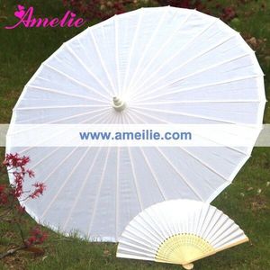 gratis! witte Zijde Chinese Paraplu voor Bruiloft