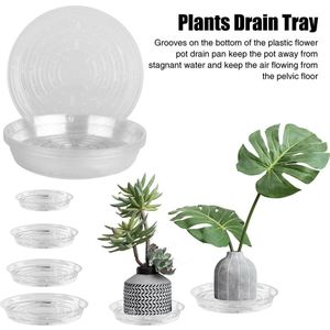 10 Stuks Schotel Indoor Hydrocultuur Schotel Outdoor Base Accessoire Planten Lekbak Druppelen Water Bloempot Clear Tags