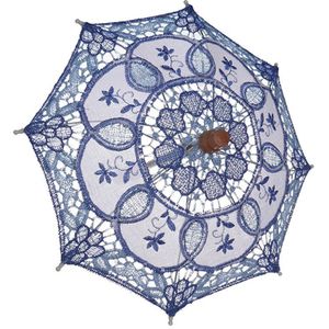 Kleine Mini Vintage Hout Geborduurd Puur Katoen Kant Paraplu Bruiloft Paraplu 26X29CM Blauw Groen Licht blauw Roze paars 7 # P6