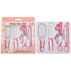 6 Stks/set Baby Nail Care Pak Baby Borstels Kit Abs Nail Trimmer Schaar Gereedschap Haar Borstel Kam Baby Care dagelijks Grooming Set