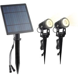 Thrisdar 2 In 1 Outdoor Tuin Solar Spotlight IP65 Waterdichte Solar Landschap Gazon Lampen Achtertuin Oprit Patio Wandlampen