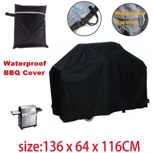 Draagbare Waterdichte BBQ Grill Zwarte Cover Tuin Patio Regen Anti Stofdicht Barbecue Party Protecter Shield