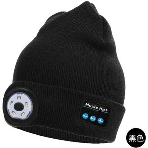 Bluetooth Oortelefoon Muziek Hoed Winter Draadloze Hoofdtelefoon Cap Headset Mic Outdoor Fietsen Wandelen Led Licht Gebreide Hoed Voor Xiaomi