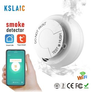 Rookmelder Draadloze Fire Sensor Wifi voor Office Home Security Zeer Gevoelige Alarm Systemen Tuya Smart Leven Rook Sensor