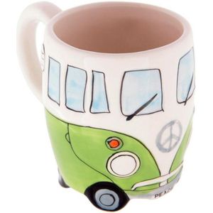 Thuis Kleur Creatieve Hand Schilderen Dubbele Bus Mokken Retro Keramische Cup Koffie Melk bier Thee 400 ml Decoratie H0326