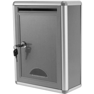 Vintage Aluminum Alloy Lockable Secure Mail Letter Post Box Mailbox Post Box for Home Garden Ornament Decor