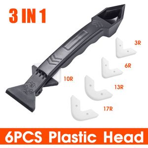 3 In1 Siliconen Remover Schraper Kalefateren Finisher Kit Nozzle Schraper Set Multifunctionele Grout Remover Spatel Caulking Tool Kit