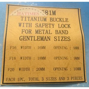 Horloge Band Sluiting Titanium Tri Fold Gesp Stijl Met Beveiliging Vangen