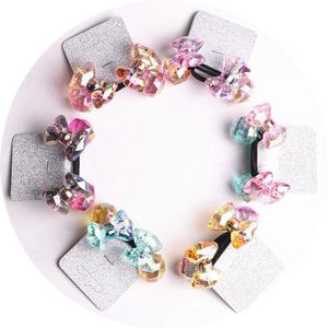 20 stks/partij Kinderen Haar Accessaries acryl strik Stralen kralen Ballen Haarbanden Elastische Touwen Ties Paardenstaart