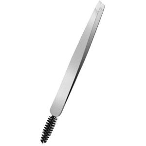 1Pc Wenkbrauw Pincet Met Druk Stok Mee-eter Verwijderen Staal Wimpers Extension Pincet Dubbele Oogleden Pinzette Clip