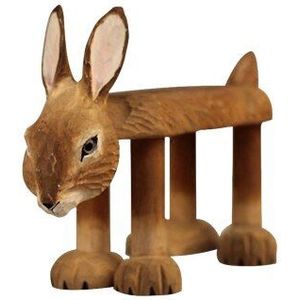 Massief Houten Leuke Bunny Veranderende Schoenen Kruk Decoratie Kids Baby