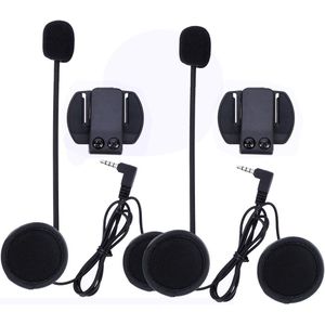 2 Pcs Motorcycle Microfoon Oortelefoon & Intercom Metalen Clip Beugel Alleen Pak Voor V4 V6 Motorhelm Intercom Bluetooth Headset