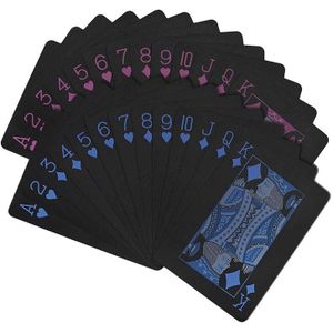 2 Decks Van Waterdichte Poker Kaarten, Plastic Pvc Speelkaarten Met Geschenkdoos Perfect Voor Party En Spel, 1 Blauw + 1 Rode
