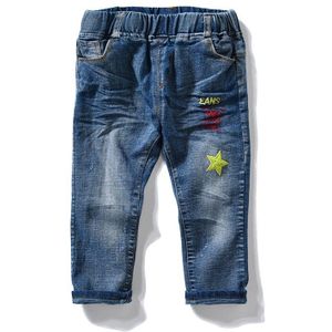 Lente Herfst Kinderen Jeans Meisjes Ster Gedrukt Lange Broek Kids Blauwe Broek Peuter Kind Casual Jeans Voor Tieners