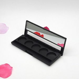 1Pcs Rechthoekige Vijf Raster Make Doseren Box Lege Cosmetica Refill Palet Oogschaduw Blusher Diy Make-Up Opbergdoos