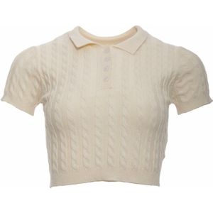 Koreaanse vintage polo mujer gebreide polo shirt vrouwen korte mouw crop top polo femme cropped Zomer streetwear