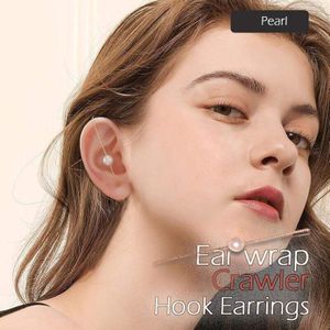 Oor Wrap Crawler Haak Oorbellen Strass Oor Wrap Accessoire Parel Kristal Earcuffs Oorbel Voor Vrouwen Goud Kleur Lange Clip