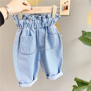 Kinderen Jeans Lente Meisjes Hoge Taille Jeans Casual Broek Baby Girl Broek