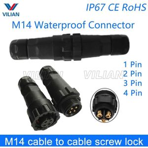 M14 waterdichte Elektrische draad Connector man vrouw plug IP67 led outdoor display socket kabel naar kabel 1 unit