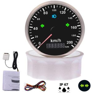 200 Km \ H 120 Km \ H Gps Snelheidsmeter Kilometerteller Voor Motorfiets Auto Boot Gps Snelheidsmeter Gauge Met Turn licht & Antenne