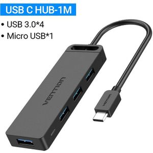 Drag Usb C 3.1 Hub USB-C Naar Usb 3.0 Switch 4 Poort Met Micro Usb-poort Opladen Voor Macbook Pro huawei Mate 30 Otg Type C Hub