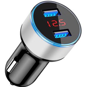 10 PCS Universele Dual USB Car Charger Quick Lading 3.1A auto usb-poort LED Voltage Display Auto Snel Opladen Voor smartphone