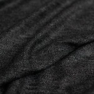 Pearlsilk Zwart Grijs Gebreide Slub Katoen Elastische Zachte 100% Katoen Materialen Zomer T-shirt DIY Kleding stoffen