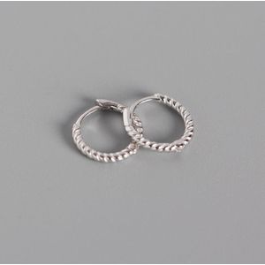 Inmaker Eenvoudige Kleine Hoepel Oorbellen Voor Vrouwen Twist Cirkel Oorbellen Goud Kleur Huggie Oorbellen 925 Sterling Zilveren Sieraden H40