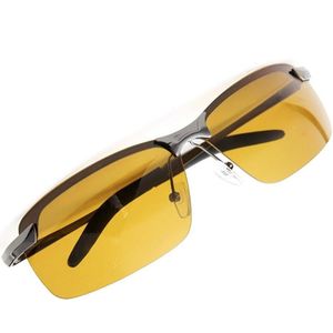 Zwart/Grijs Mannen Gepolariseerde Rijden Zonnebril Night Vision Goggles Verminder Glare