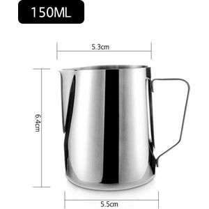 Melkkan Rvs Guirlande Koffiekopje Fancy Italiaanse Espresso Latte Art Melk Opschuimen Werper Dampende Jug150/300/600 Ml