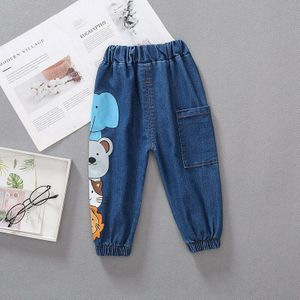 Kinderkleding Jongen Broek En Najaar Koreaanse Kinderen Cartoon Print Jeans