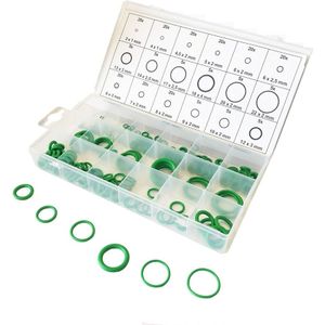 225 Pcs Rubber O Ring Groen O-Ring Washer Seals 18 Maten Waterdichtheid Assortiment Metrische Met Plactic Doos Kit set