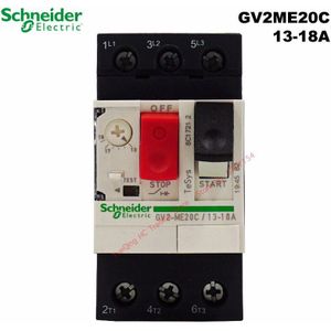 Schneider Elektrische GV2ME20C 13-18A Motor Thermische Magnetische Stroomonderbreker Knop 3P GV2-ME20C 20C Bescherming Schakelaar Instelling