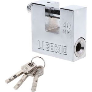 Staal Inbreker Hangslot Beveiliging Veiligheid Lock Antieke Horizontale Opening B0KB