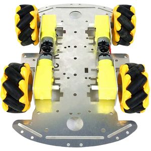 4WD Robot Slimme Auto Chassis Kits Met Motor, Koppeling, mecanum Wielen Voor Diy Onderwijs Robot Smart Car Kit Voor Student