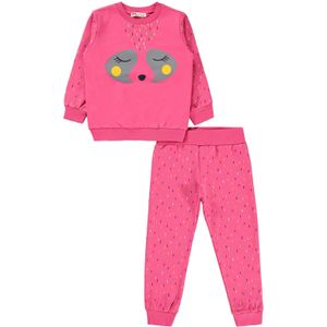 Kinderen Pyjama Baskische Gebreide Set Trainingspak Set 2 Touw 2 Touw Lange Mouw Fiets Kraag Gedrukt Trainingspak Set 2 5 Leeftijden