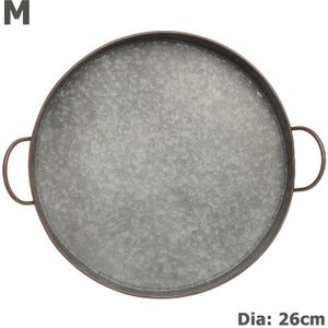 Vintage Ronde Smeedijzeren Plaat Met Handvatten Metalen Europese Retro Brood Lade Antieke Opbergbakken Thuis Tafel Decor Fotografie