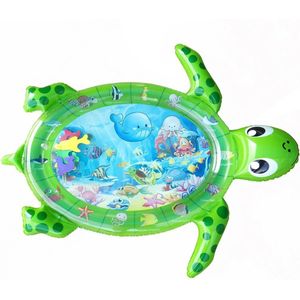 Milieuvriendelijke Sea Turtle Shaped Opblaasbare Water Mat Opvouwbare PVC Kind Baby Speelkleed Speelgoed