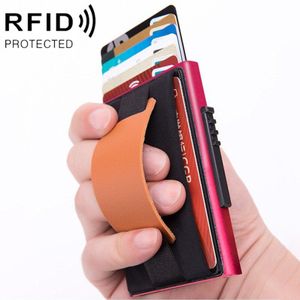 Rfid Smart Wallet Credit Card Holder Metal Dunne Slanke Mannen Portefeuilles Pass Secret Pop Up Minimalistische Portemonnee Kleine Zwarte Portemonnee