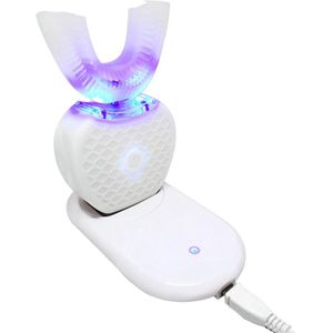 360 Graden Intelligente Automatische Sonic Elektrische Tandenborstel U Type Tandenborstel Usb Opladen Tand Tanden Whitening Blauw Licht