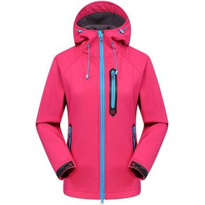 CHAMSGEND Outdoor vrouwen Softshell Jas Jas Jas Effen Kleur Jas